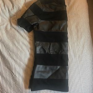 Michael Kors black Faux Leather short sleeve